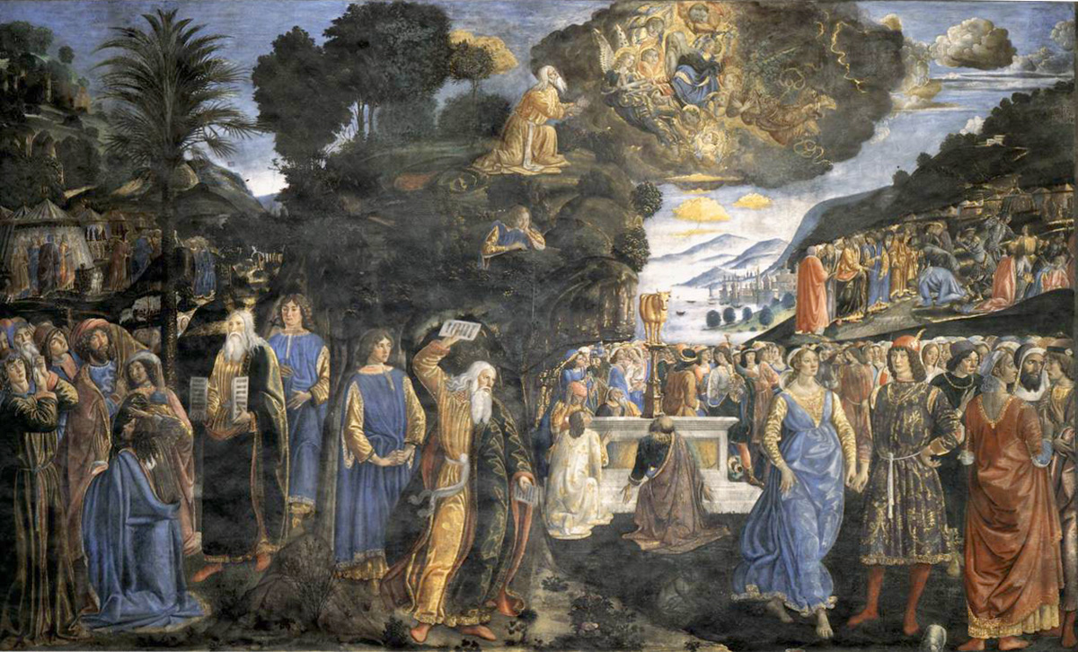 tables of the law with the golden calf